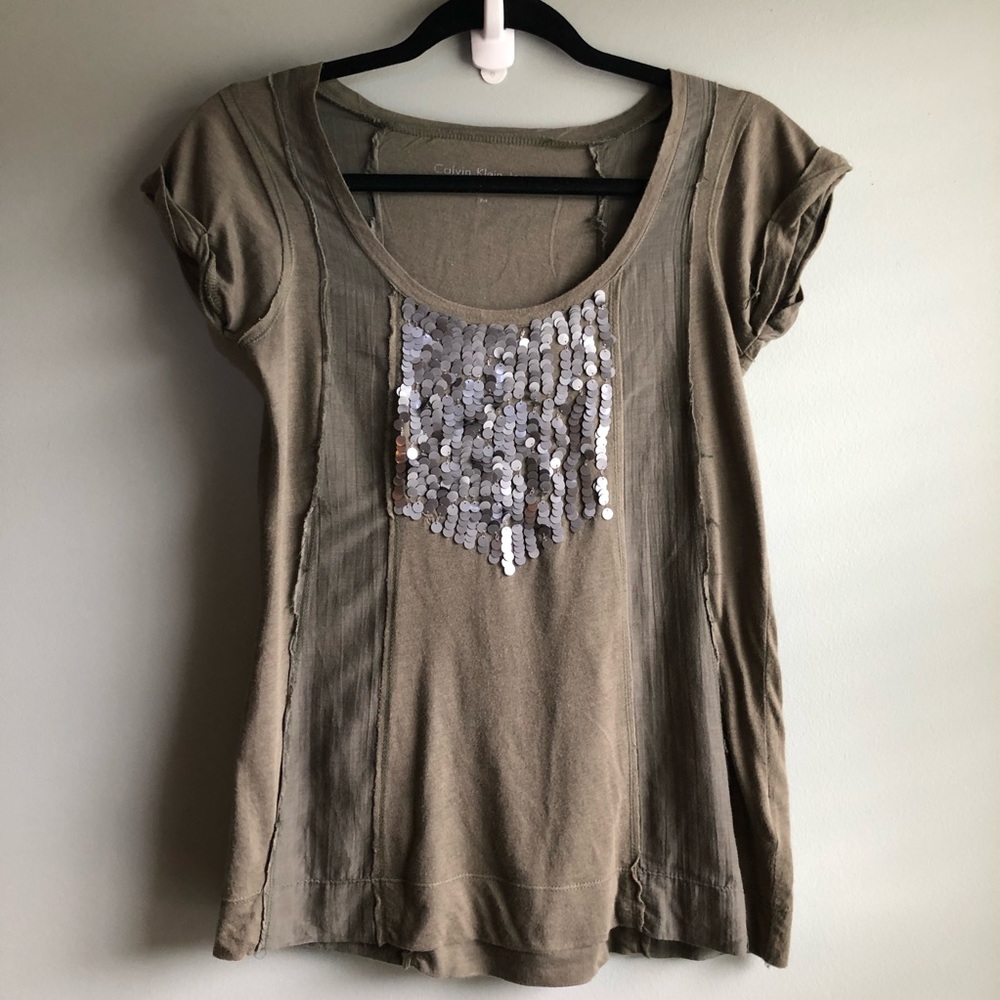Women’s Calvin Klein Flip Sequin Top